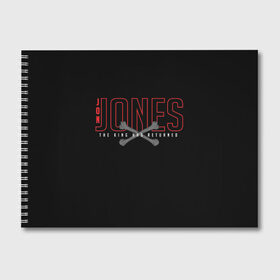 Альбом для рисования с принтом Jon Bones Jones в Рязани, 100% бумага
 | матовая бумага, плотность 200 мг. | Тематика изображения на принте: bones | jon | jones | mma | ufc | боец | джон | джонс | единоборства | кости | кость | мма | смешанные | юфс