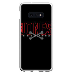 Чехол для Samsung S10E с принтом Jon Bones Jones в Рязани, Силикон | Область печати: задняя сторона чехла, без боковых панелей | Тематика изображения на принте: bones | jon | jones | mma | ufc | боец | джон | джонс | единоборства | кости | кость | мма | смешанные | юфс