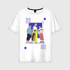 Женская футболка хлопок Oversize с принтом cream soda в Рязани, 100% хлопок | свободный крой, круглый ворот, спущенный рукав, длина до линии бедер
 | cream soda | крем сода | музык | музыкальная группа | русская музыка