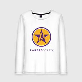 Женский лонгслив хлопок с принтом Lakers Stars в Рязани, 100% хлопок |  | 23 | anthony davis | basketball | bryant | game | james | kobe | lebron | los angeles | nba | sport | баскетбол | брайант | бровь | джеймс | калифорния | коби | король | леброн | лейкерс | лос анджелес | нба | спорт | тренер | чемпио