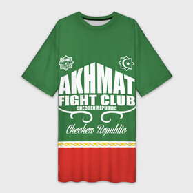 Платье-футболка 3D с принтом FIGHT CLUB AKHMAT в Рязани,  |  | aca | acb | akhmat | club | fight | mma | wfca | ахмат | грозный | чечня