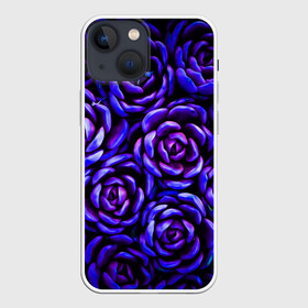 Чехол для iPhone 13 mini с принтом Lovely Roses в Рязани,  |  | flowers | large | lovely roses | plants | purple | roses | succulent | texture | крупный | прекрасные розы | растения | розы | суккулент | текстура | фиолетовый | цветы