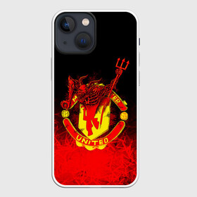 Чехол для iPhone 13 mini с принтом MANCHESTER UNITED в Рязани,  |  | ball | championat | devil | english | football | manchester | red | sport | united | англия | дьяволы | красные | манчестер | футбол | чемпион | чемпионат | юнайтед