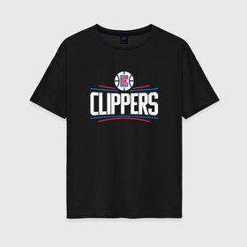 Женская футболка хлопок Oversize с принтом Los Angeles Clippers в Рязани, 100% хлопок | свободный крой, круглый ворот, спущенный рукав, длина до линии бедер
 | Тематика изображения на принте: angeles | clippers | los | nba | анджелес | баскетбол | клипперс | лос | нба