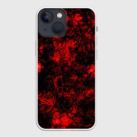 Чехол для iPhone 13 mini с принтом Red Knight в Рязани,  |  | abstraction | circles | dark | patterns | red | shapes | texture | абстракция | красный | круги | текстура | темный | узоры | формы