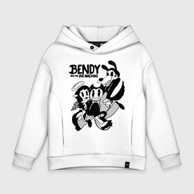 Детское худи Oversize хлопок с принтом Bendy And The Ink Machine в Рязани, френч-терри — 70% хлопок, 30% полиэстер. Мягкий теплый начес внутри —100% хлопок | боковые карманы, эластичные манжеты и нижняя кромка, капюшон на магнитной кнопке | bendy | bendy and the ink machine | бенди | бени | бенни | бэнди | детская | детям | игра | капли | компьютерная игра | краска | машина | подтеки | ужастик | чернила | чернильная