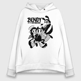 Женское худи Oversize хлопок с принтом Bendy And The Ink Machine в Рязани, френч-терри — 70% хлопок, 30% полиэстер. Мягкий теплый начес внутри —100% хлопок | боковые карманы, эластичные манжеты и нижняя кромка, капюшон на магнитной кнопке | bendy | bendy and the ink machine | бенди | бени | бенни | бэнди | детская | детям | игра | капли | компьютерная игра | краска | машина | подтеки | ужастик | чернила | чернильная