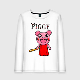 Женский лонгслив хлопок с принтом ROBLOX PIGGY в Рязани, 100% хлопок |  | piggy | roblox | roblox games | roblox piggy | игра роблокс | пигги. | роблокс | роблокс пигги | робукс