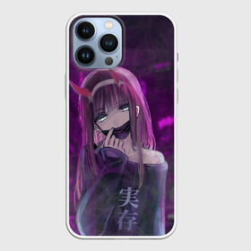 Чехол для iPhone 13 Pro Max с принтом Zero Two in mask в Рязани,  |  | Тематика изображения на принте: darling | darling in the franxx | zero two | в маске | вайфу | зеро ту | код 002 | любимый во франксе | франкс