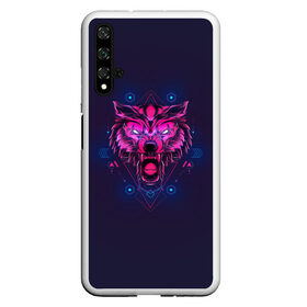 Чехол для Honor 20 с принтом WOLF в Рязани, Силикон | Область печати: задняя сторона чехла, без боковых панелей | абстракция | геометрия | головы животных | злое | необычное | неон | прикольное | текстура | черепа | эпичное | яркое