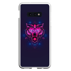 Чехол для Samsung S10E с принтом WOLF в Рязани, Силикон | Область печати: задняя сторона чехла, без боковых панелей | абстракция | геометрия | головы животных | злое | необычное | неон | прикольное | текстура | черепа | эпичное | яркое