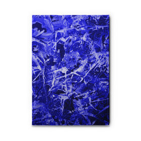 Обложка для автодокументов с принтом Dark Blue Gan в Рязани, натуральная кожа |  размер 19,9*13 см; внутри 4 больших “конверта” для документов и один маленький отдел — туда идеально встанут права | abstraction | blue | frost | frozen | ice | shine | surface | texture | абстракция | блеск | замерзший | лед | мороз | поверхность | синий | текстура