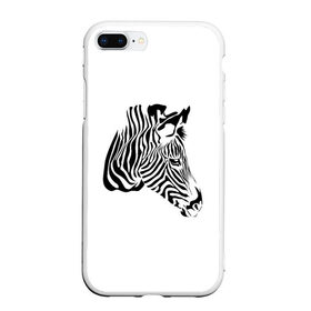 Чехол для iPhone 7Plus/8 Plus матовый с принтом Zebra в Рязани, Силикон | Область печати: задняя сторона чехла, без боковых панелей | africa | black | savanna | stripe | white | zebra | африка | белый | зебра | полоска | саванна | черный