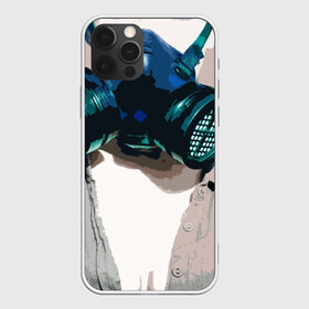 Чехол для iPhone 12 Pro Max с принтом Девушка в Рязани, Силикон |  | Тематика изображения на принте: eyes | hair | mask | волосы | глаза | противогаз
