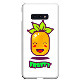 Чехол для Samsung S10E с принтом Fruity в Рязани, Силикон | Область печати: задняя сторона чехла, без боковых панелей | Тематика изображения на принте: fruit | ананас | вкусно | сладость | фрукты