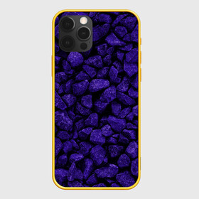 Чехол для iPhone 12 Pro с принтом Purple tone в Рязани, силикон | область печати: задняя сторона чехла, без боковых панелей | abstraction | forms | gravel | pebbles | purple | stones | texture | абстракция | галька | гравий | камни | текстура | фиолетовый | формы