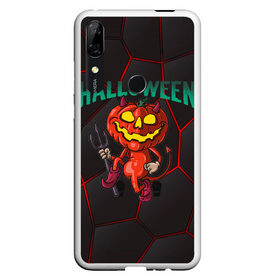 Чехол для Honor P Smart Z с принтом Halloween в Рязани, Силикон | Область печати: задняя сторона чехла, без боковых панелей | Тематика изображения на принте: blood | diablo | haloween | horror | дьявол | зомби | кости | кровь | мозги | мясо | страшилка | ужасы | хеллоуин | хелоуин