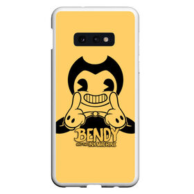 Чехол для Samsung S10E с принтом Bendy And The Ink Machine в Рязани, Силикон | Область печати: задняя сторона чехла, без боковых панелей | Тематика изображения на принте: bendy | bendy and the ink machine | бенди | бени | бенни | бэнди | детская | детям | игра | капли | компьютерная игра | краска | машина | подтеки | ужастик | чернила | чернильная