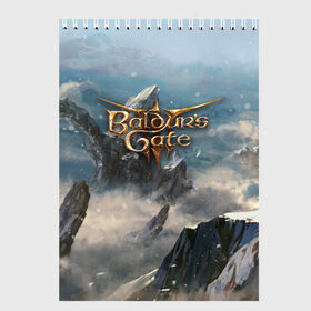 Скетчбук с принтом Baldurs Gate в Рязани, 100% бумага
 | 48 листов, плотность листов — 100 г/м2, плотность картонной обложки — 250 г/м2. Листы скреплены сверху удобной пружинной спиралью | baldurs gate | dungeons and dragons | game | games | role play | rpg | игра | игры | подземелья и драконы | ролевые игры | рпг