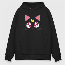 Мужское худи Oversize хлопок с принтом Luna Cat Sailor Moon в Рязани, френч-терри — 70% хлопок, 30% полиэстер. Мягкий теплый начес внутри —100% хлопок | боковые карманы, эластичные манжеты и нижняя кромка, капюшон на магнитной кнопке | Тематика изображения на принте: anime | cute | аниме | взгляд | волшебство | глаза | киса | киска | кот | котенок | котэ | котя | кошка | лапочка | луна | магия | месяц | милый | мимими | мордочка | сейлор мун | хороший | япония