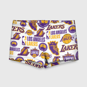 Детские купальные плавки 3D с принтом LAKERS LOGO в Рязани, Полиэстер 85%, Спандекс 15% | Слитный крой, подклад по переду изделия, узкие бретели | Тематика изображения на принте: 24 lakers | kobe bryant | lakers | los angeles lakers | баскетбол. | коби брайант | лос анджелес лейкерс | лосанджелес лейкерс