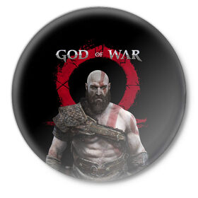 Значок с принтом God of War в Рязани,  металл | круглая форма, металлическая застежка в виде булавки | armor | atreus | axe | cory barlog | god of war | kratos | loki | nextgen | playstation 5 | ps5 | santa monica studiogames | атрей | бог войны | броня | игры | кори барлог | кратос | локи | некстген | плейстейшен 5 | пс5 | рагнарек | рыцарь | топор