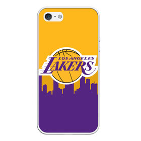 Чехол для iPhone 5/5S матовый с принтом LOS ANGELES LAKERS в Рязани, Силикон | Область печати: задняя сторона чехла, без боковых панелей | Тематика изображения на принте: 24 lakers | kobe bryant | lakers | los angeles lakers | баскетбол. | коби брайант | лос анджелес лейкерс | лосанджелес лейкерс