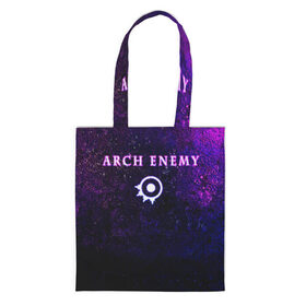 Сумка 3D повседневная с принтом Arch Enemy. Neon logo в Рязани, 100% полиэстер | Плотность: 200 г/м2; Размер: 34×35 см; Высота лямок: 30 см | archenemy | band | bodom | deathmetal | electroguitars | guitars | hard rock | legends | metal | metalhead | progressive | rock | rock legends | rockon | shred | trash | гитары | метал | металхед | рок | рок легенды | рокконцерт | тяжеляк | хардрок