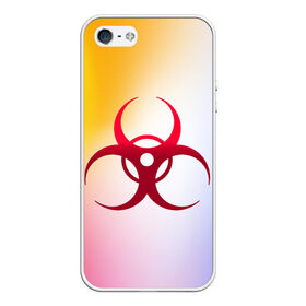 Чехол для iPhone 5/5S матовый с принтом Biohazard в Рязани, Силикон | Область печати: задняя сторона чехла, без боковых панелей | biohazard | ncov2019 | plague inc | virus | вирус | градиент | знак | карантин | ковид | корона | коронавирус | опасность