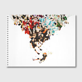 Альбом для рисования с принтом Haikyuu в Рязани, 100% бумага
 | матовая бумага, плотность 200 мг. | anime | haikuu | haikyu | haikyuu | haikyy | kageyama | karasuno | nekoma | voleyball | аниме | волейбол | кагеяма | карасуно | некома | хайку | хината | шаторидзава