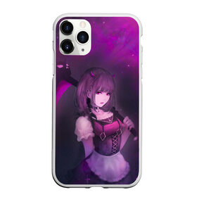 Чехол для iPhone 11 Pro Max матовый с принтом Anime girl demon в Рязани, Силикон |  | anime | demon | girl | аниме | девушка | демон | коса | рога