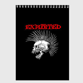 Скетчбук с принтом The Exploited в Рязани, 100% бумага
 | 48 листов, плотность листов — 100 г/м2, плотность картонной обложки — 250 г/м2. Листы скреплены сверху удобной пружинной спиралью | exploited | punks | punks not dead | the exploited | панк не сдох | панки | уоти | череп | эксплоитед