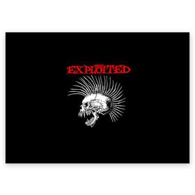 Поздравительная открытка с принтом The Exploited в Рязани, 100% бумага | плотность бумаги 280 г/м2, матовая, на обратной стороне линовка и место для марки
 | exploited | punks | punks not dead | the exploited | панк не сдох | панки | уоти | череп | эксплоитед