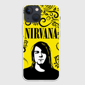 Чехол для iPhone 13 mini с принтом NIRVANA в Рязани,  |  | nirvana | nirvana smells like | rock | teen spirit | курт кобейн | нирвана | песни | рок.