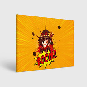 Холст прямоугольный с принтом Мегумин BOOM в Рязани, 100% ПВХ |  | konosuba | megumin | взрыв | да будет благословенен этот прекрасный мир | коносуба | маг | мегумин