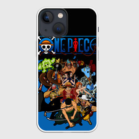 Чехол для iPhone 13 mini с принтом One Piece синий всплеск в Рязани,  |  | one piece | аниме | все герои | логотип one piece | луффи из one piece