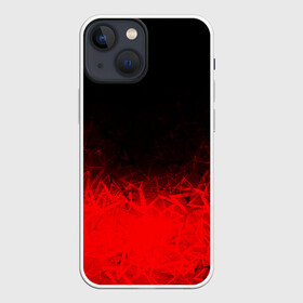 Чехол для iPhone 13 mini с принтом КРАСНО ЧЕРНЫЙ ГРАДИЕНТ в Рязани,  |  | black | blood | fire | red | stars | градиент | звезды | красный | кровь | огонь | текстуры | узор | черный
