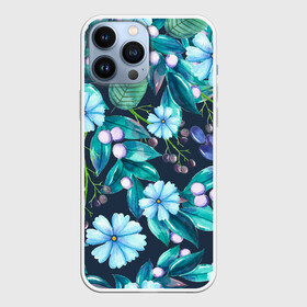 Чехол для iPhone 13 Pro Max с принтом Васильки в Рязани,  |  | art | beautiful | blue | floral | flower | flowers | nature | plant | retro | romantic | spring | vintage | watercolor | василек | весна | прекрасное | природа | растение | синий | цветок