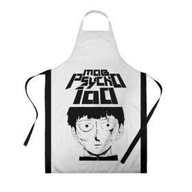 Фартук 3D с принтом Mob psycho 100 (Z) в Рязани, 100% полиэстер | общий размер — 65 х 85 см, ширина нагрудника — 26 см, горловина — 53 см, длина завязок — 54 см, общий обхват в поясе — 173 см. Принт на завязках и на горловине наносится с двух сторон, на основной части фартука — только с внешней стороны | mob psycho | mob psycho 100 | ura sunday | аратака рэйгэн | веб манга | кагэяма | кагэяма сигэо | моб психо 100 | мобу | мобу сайко хяку | психо 100 | рицу кагэяма | рэйгэн | рэйгэн аратака | серый кардинал | сигэо кагэяма