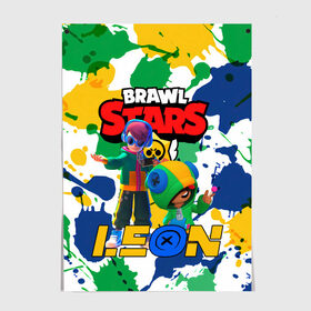 Постер с принтом BRAWL STARS LEON. в Рязани, 100% бумага
 | бумага, плотность 150 мг. Матовая, но за счет высокого коэффициента гладкости имеет небольшой блеск и дает на свету блики, но в отличии от глянцевой бумаги не покрыта лаком | 8 bit | brawl stars | colette | crow | gale | leon | max | mecha | mecha crow | mr.p | sally leon | shark | tara | virus 8 bit | werewolf leon | акула | берли | бравл старс | ворон | коллет | макс | оборотень