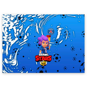 Поздравительная открытка с принтом BRAWL STARS SHELLY \ PSG. в Рязани, 100% бумага | плотность бумаги 280 г/м2, матовая, на обратной стороне линовка и место для марки
 | 8 bit | amber | brawl stars | crow | gale | leon | max | mecha | mecha crow | mr.p | psg | sally leon | shark | shelly | tara | virus 8 bit | werewolf leon | акула | амбер | берли | бравл старс | ворон | макс | оборотень | псж | шелли