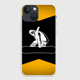 Чехол для iPhone 13 mini с принтом Сноубордист в Рязани,  |  | snowboard | snowboarding | горные лыжи | прыжок | сноуборд | сноубординг | сноубордист | экстрим