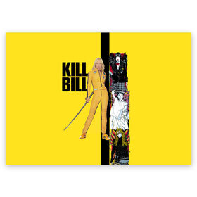 Поздравительная открытка с принтом Убить Билла в Рязани, 100% бумага | плотность бумаги 280 г/м2, матовая, на обратной стороне линовка и место для марки
 | боевик | квентин тарантино | преступление | триллер | фильм