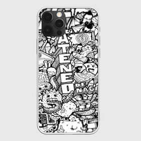 Чехол для iPhone 12 Pro Max с принтом Doodle граффити в Рязани, Силикон |  | doodle | graffiti | граффити | дудл | чб