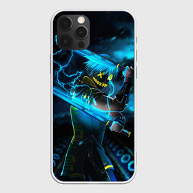 Чехол для iPhone 12 Pro Max с принтом NEON SAMURAI в Рязани, Силикон |  | Тематика изображения на принте: samurai | аниме | меч | молнии | неоновая катана | персонаж аниме | человек | человек в доспехах