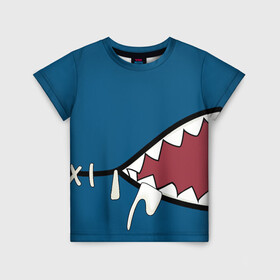 Детская футболка 3D с принтом Акула gawr gura в Рязани, 100% гипоаллергенный полиэфир | прямой крой, круглый вырез горловины, длина до линии бедер, чуть спущенное плечо, ткань немного тянется | baby shark | gawr gura | акула | акуленок | акулы | с акулами | с акулой | челюсти