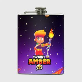 Фляга с принтом BRAWL STARS AMBER. в Рязани, металлический корпус | емкость 0,22 л, размер 125 х 94 мм. Виниловая наклейка запечатывается полностью | 8 bit | amber | brawl stars | colette | crow | gale | leon | max | mecha | mecha crow | mr.p | sally leon | shark | tara | virus 8 bit | werewolf leon | акула | амбер | берли | бравл старс | ворон | коллет | макс | оборотень