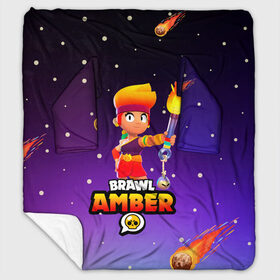 Плед с рукавами с принтом BRAWL STARS AMBER в Рязани, 100% полиэстер | Закругленные углы, все края обработаны. Ткань не мнется и не растягивается. Размер 170*145 | Тематика изображения на принте: 8 bit | amber | brawl stars | colette | crow | gale | leon | max | mecha | mecha crow | mr.p | sally leon | shark | tara | virus 8 bit | werewolf leon | акула | амбер | берли | бравл старс | ворон | коллет | макс | оборотень