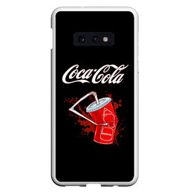 Чехол для Samsung S10E с принтом Coca Cola в Рязани, Силикон | Область печати: задняя сторона чехла, без боковых панелей | Тематика изображения на принте: coca cola | газировка | кола | лето | лимонад | свежесть | стакан