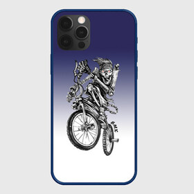 Чехол для iPhone 12 Pro Max с принтом BMX в Рязани, Силикон |  | bike | bmx | bones | eyes | jaw | skeleton | skull | sport | велосипед | кости | пасть | скелет | спорт | череп